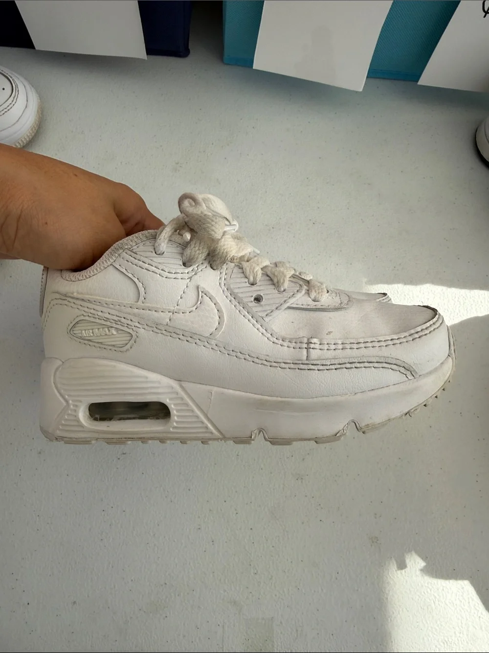 Nike White Leather Air Max Low-Top Sneaker